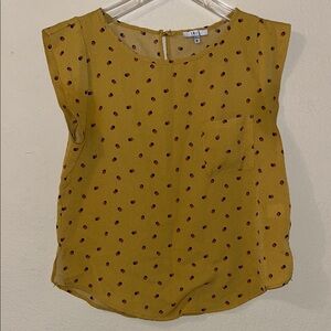 Iris Gold Cap Sleeve Boxy Blouse